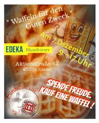 Waffelverkauf EDEKA Hundrieser mit Datum